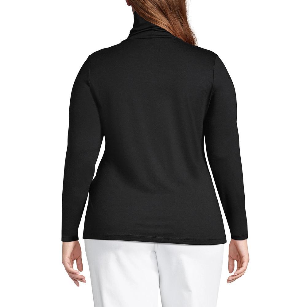 Lands' End Women's Lightweight Jersey Skimming Long Sleeve Turtleneck Product Image