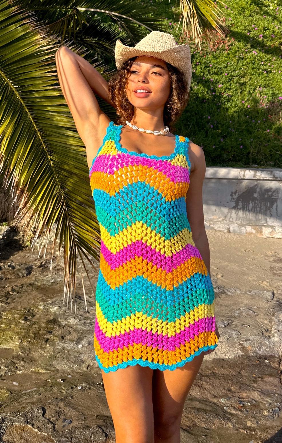 Tara Coverup Dress ~ Sea Breeze Crochet Product Image