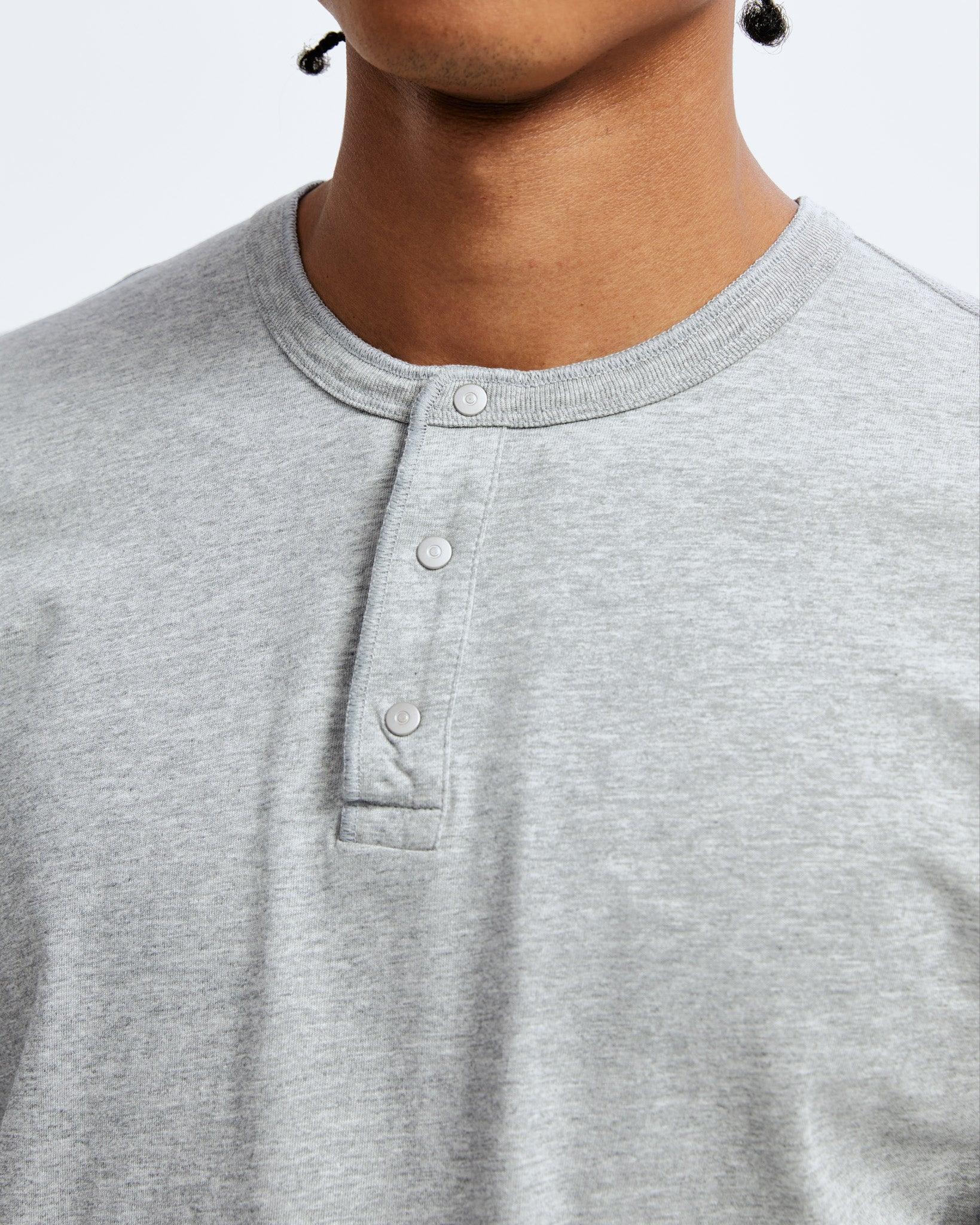 Lightweight Jersey Long Sleeve Henley Male Product Image