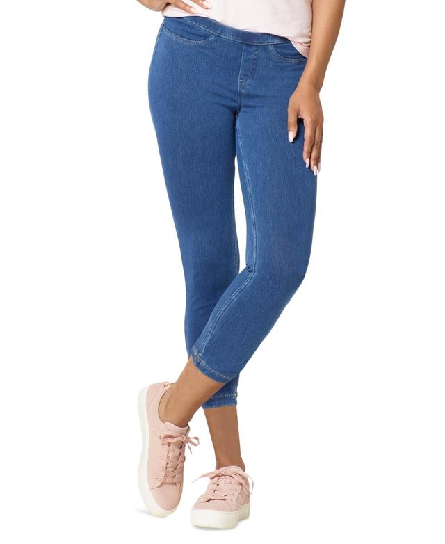 Hue Womens Mid-Rise Pull-On Denim Capri Leggings Product Image