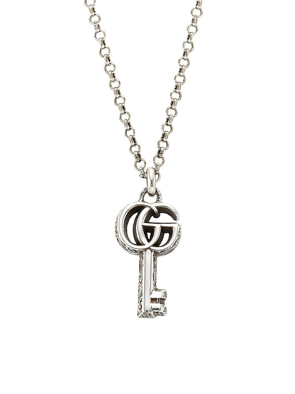 Womens GG Key Sterling Silver Pendant Necklace Product Image