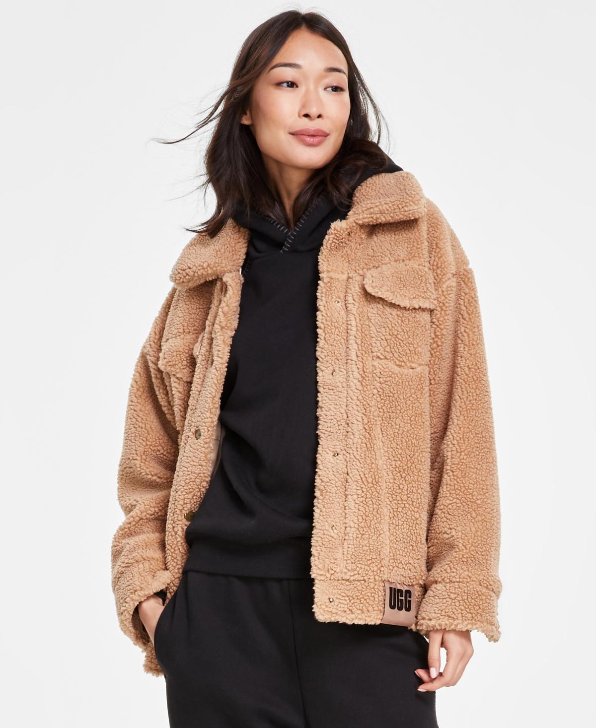 Womens Frankie Faux Shearling Trucker Jacket Product Image