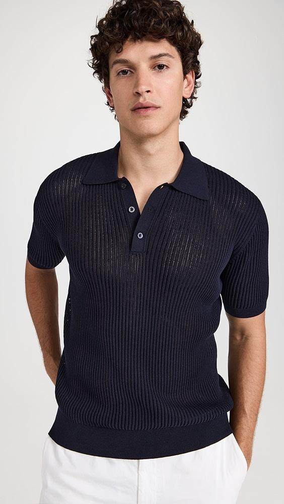 Frescobol Carioca Vidal Cotton Blend Buttoned Polo | Shopbop Product Image