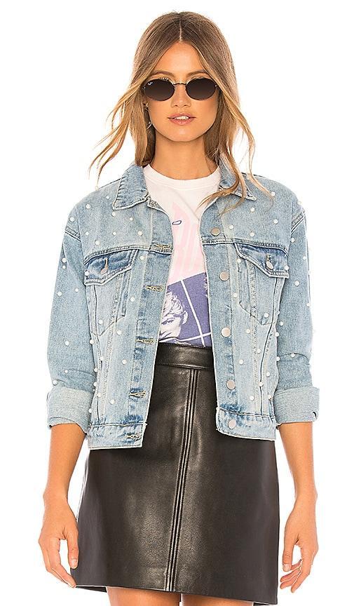 superdown Pearl Denim Jacket Size L, S, XL, XS. Product Image