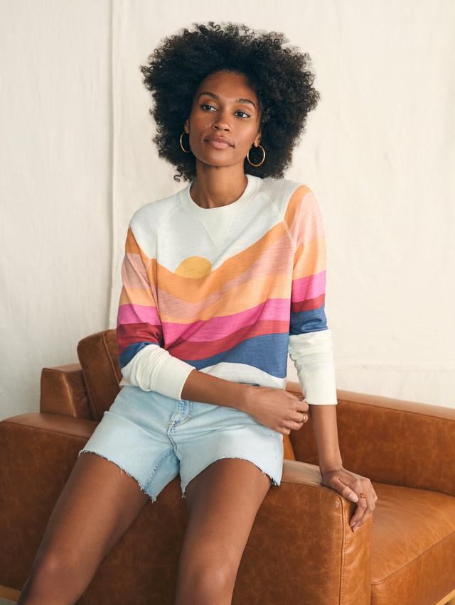 Sunwashed Slub Crewneck - Soleil Set Sail Female Product Image