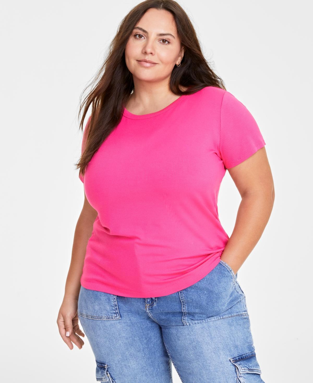 On 34th Womens Ribbed T-Shirt, Xxs-4X, Created for Macys Product Image