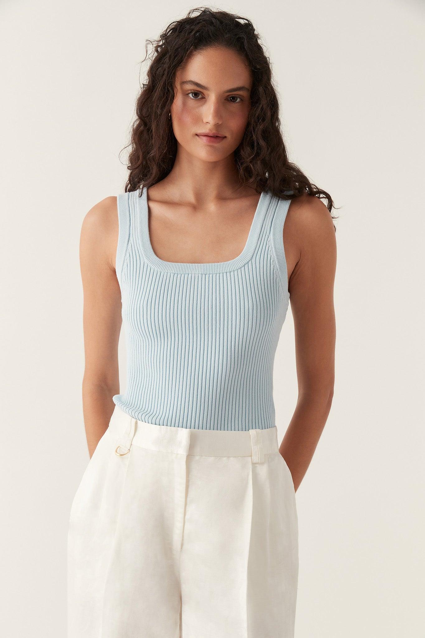 Bronte Scoop Neck Rib Tank Product Image