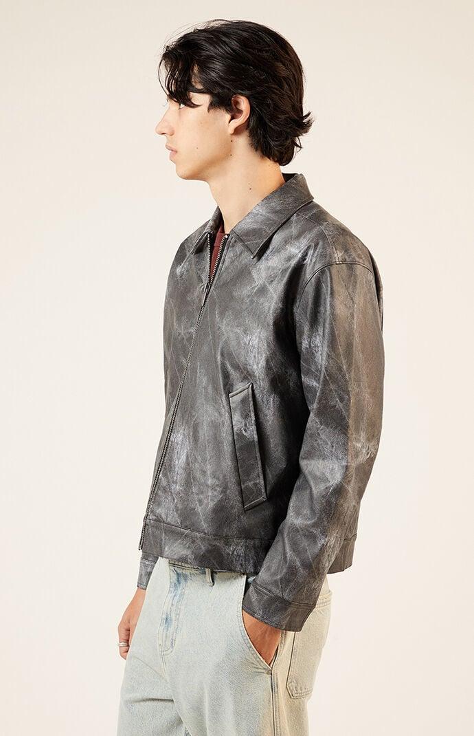 Men's Faux Leather Oversized Jacket Product Image