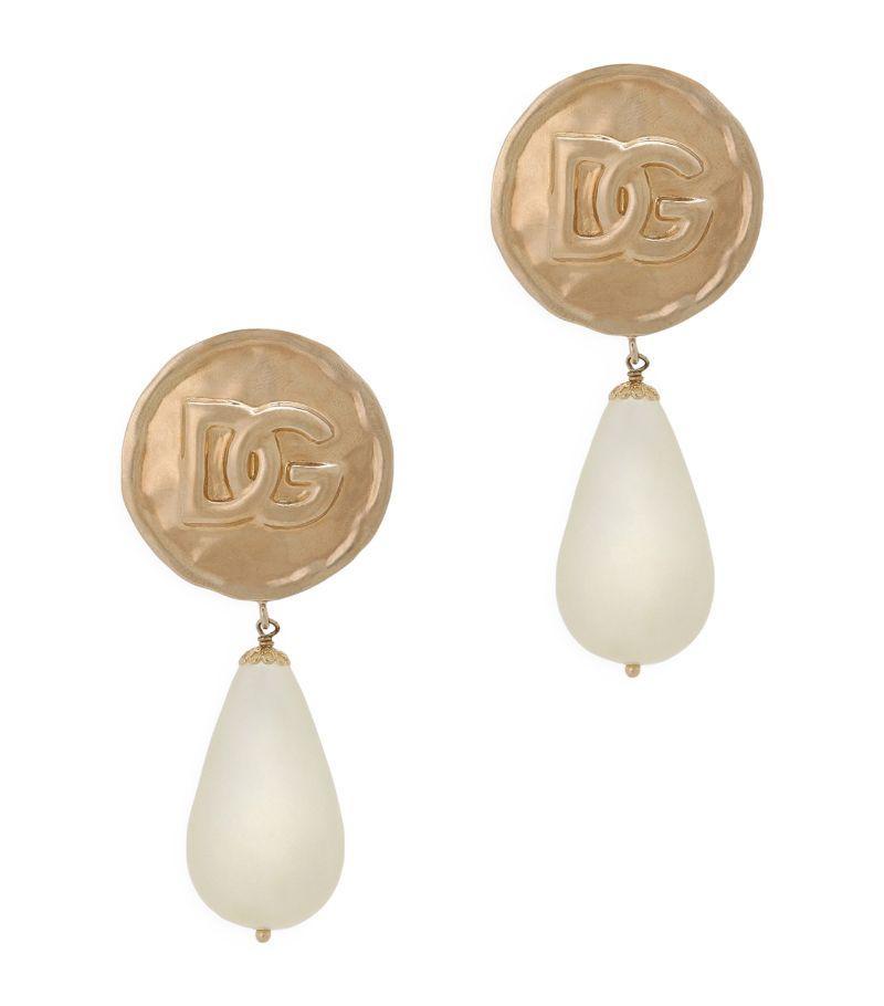 Dg Millennials Logo Drop Earrings In Multi Product Image