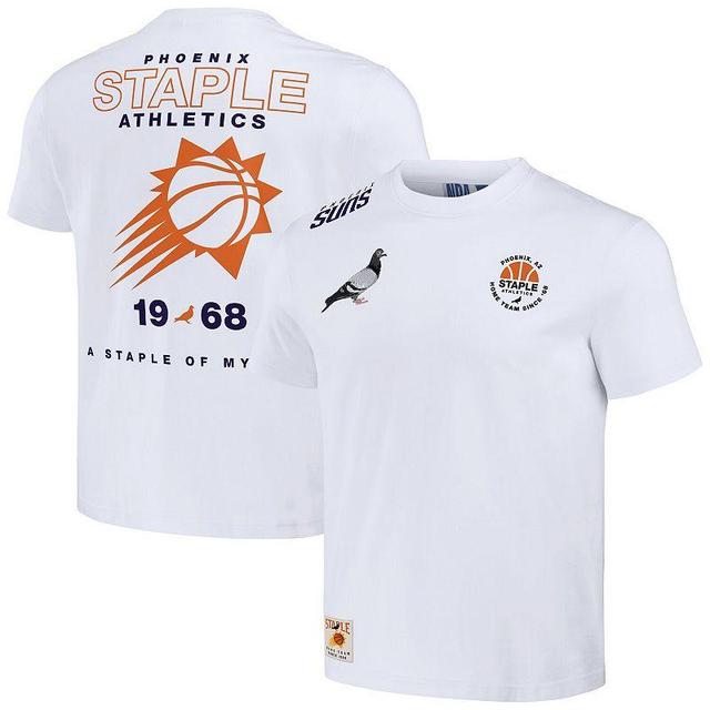 Mens Nba x Staple White Distressed Phoenix Suns Home Team T-shirt Product Image