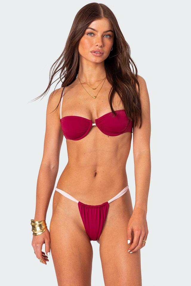 Leanna Contrast Cupped Bikini Top Product Image