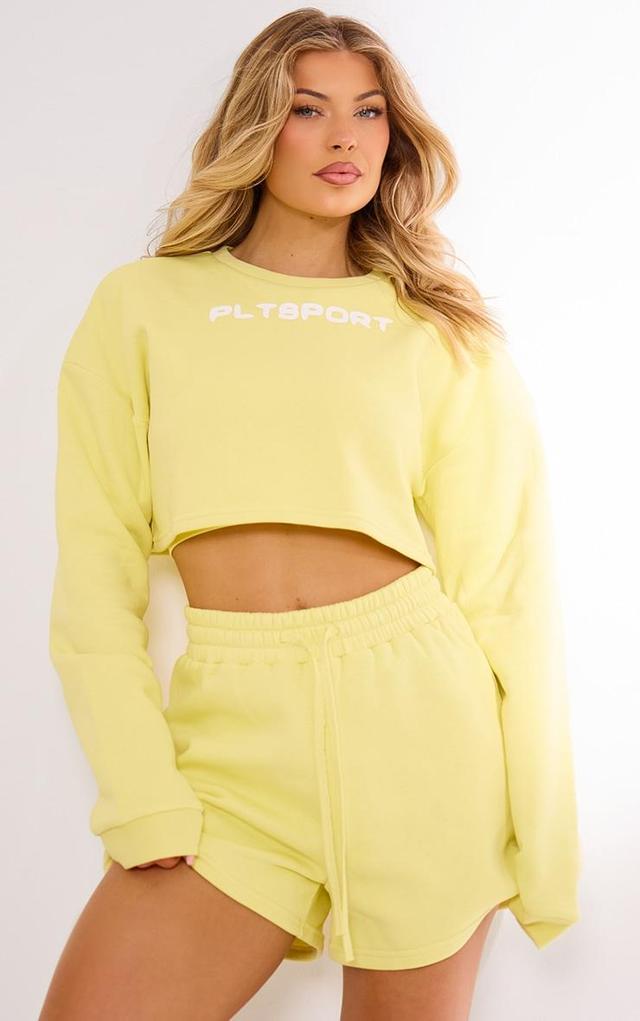 PLT SPORT Lemon Cropped Sweater Product Image