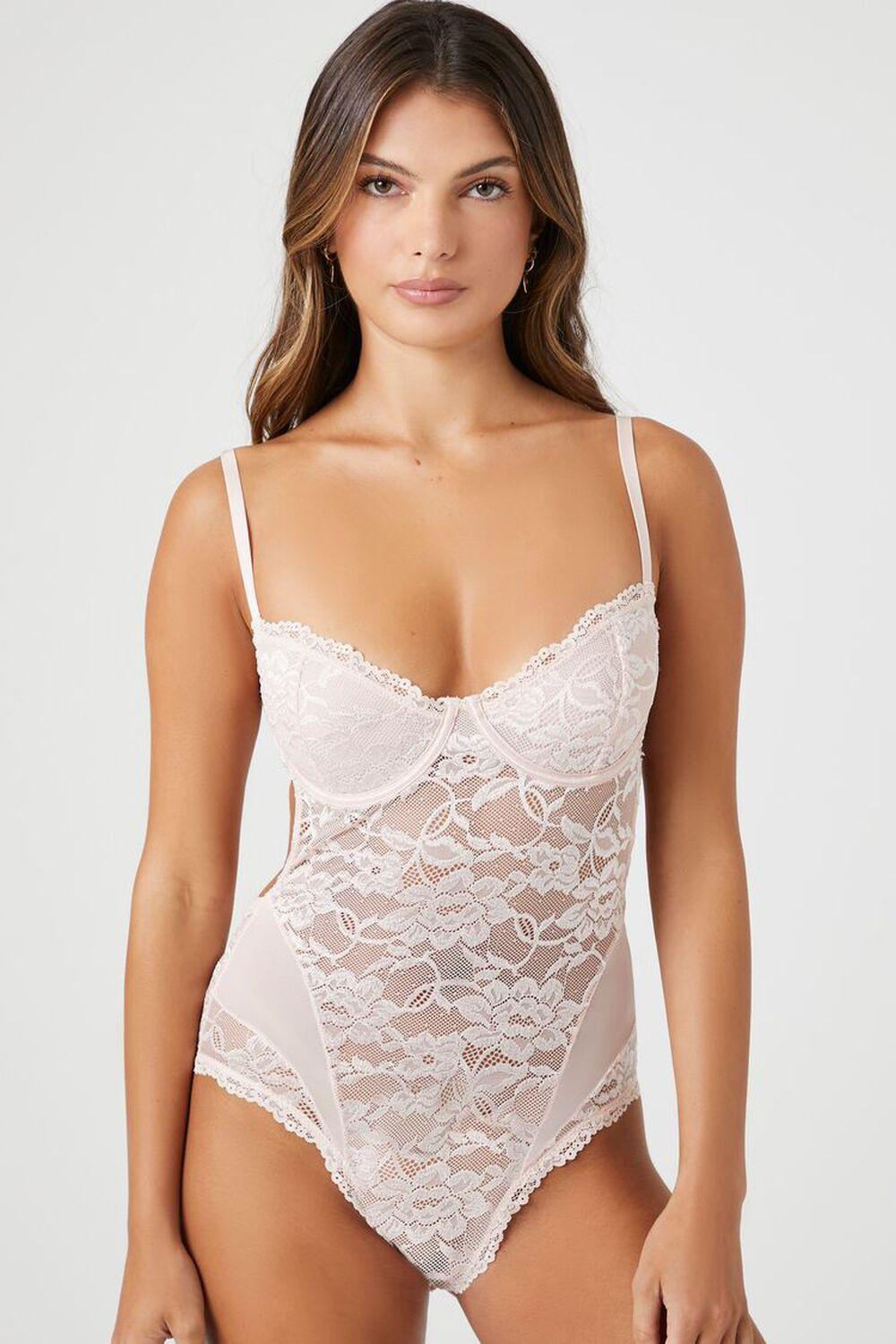 Sheer Lace Lingerie Bodysuit | Forever 21 Product Image