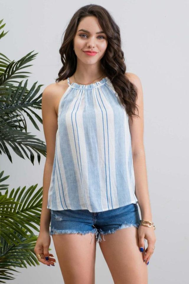 Striped  Halter Top Product Image