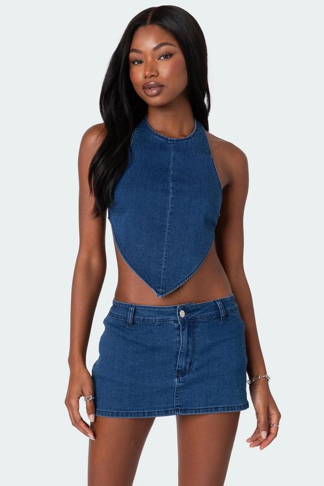 Sydnie Denim Open Back Top Product Image