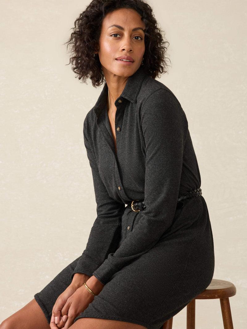 Legend™ Sweater Dress - Heathered Black Twill Product Image