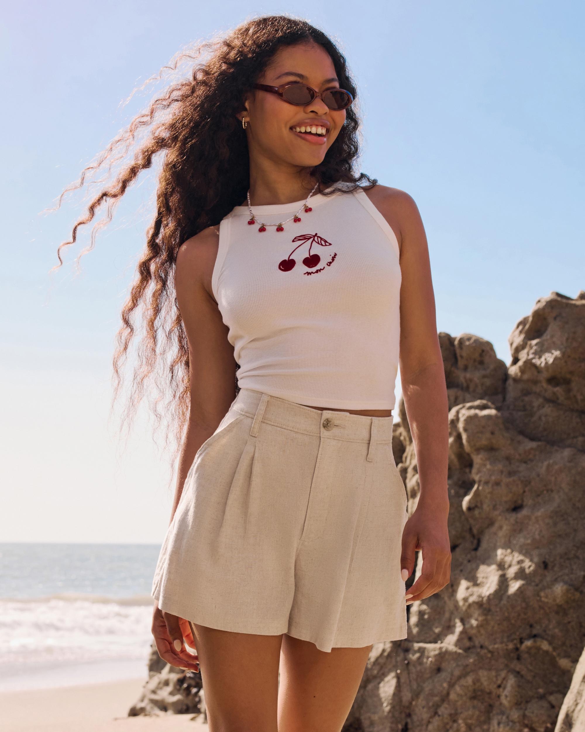 Hollister Livvy Ultra High-Rise Linen-Blend Shorts Product Image