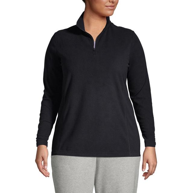 Lands End Plus Size Fleece Quarter Zip Pullover Jacket Product Image