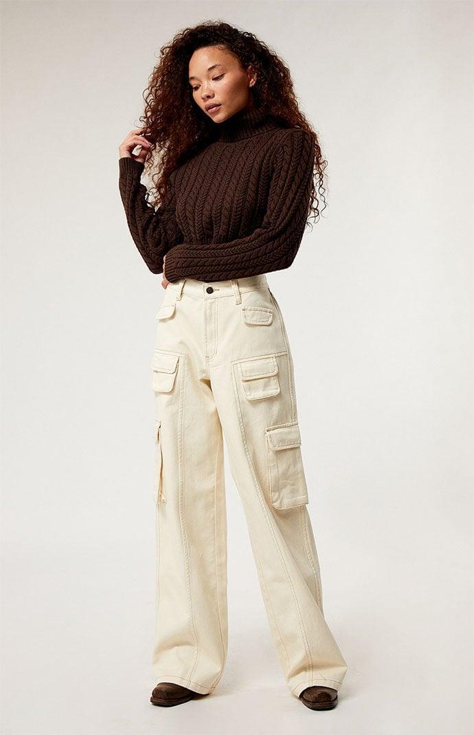 Women's Mid Rise Baggy Cargo Pants - Product Image