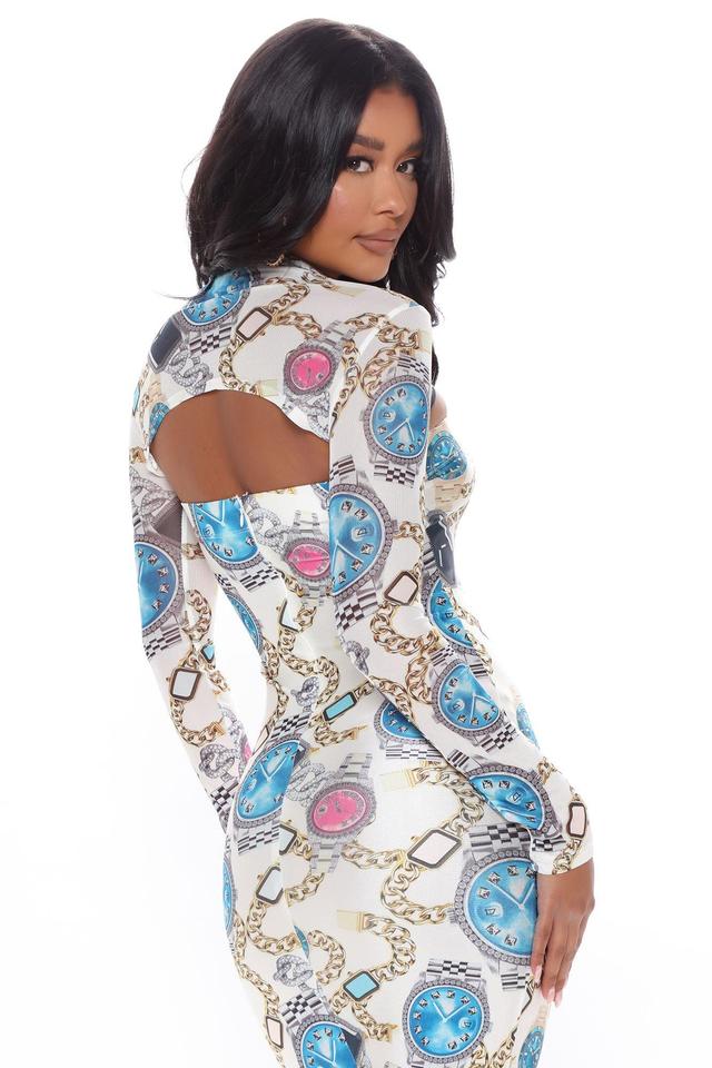 Not On My Watch Maxi Dress Set - White/combo Product Image