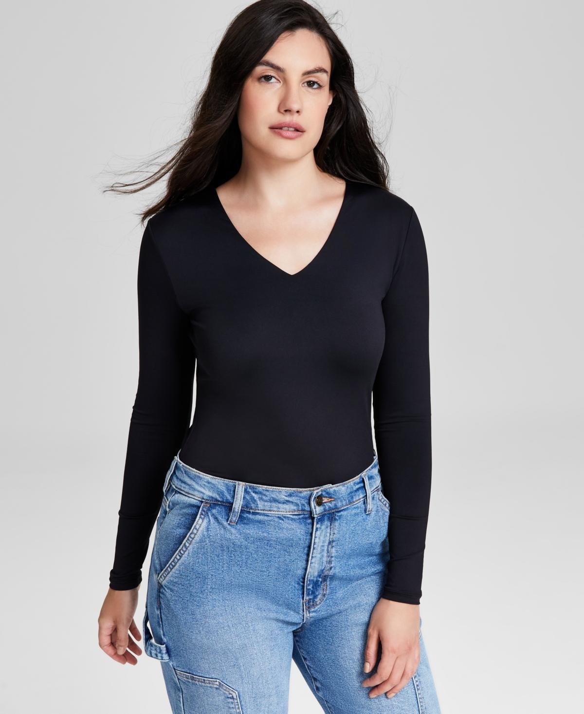 And Now This Womens Long-Sleeve V-Neck Bodysuit, Created for Macys Product Image