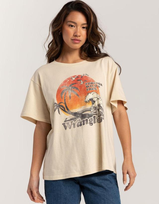 WRANGLER Surf Palm Womens Girlfriend Tee Product Image