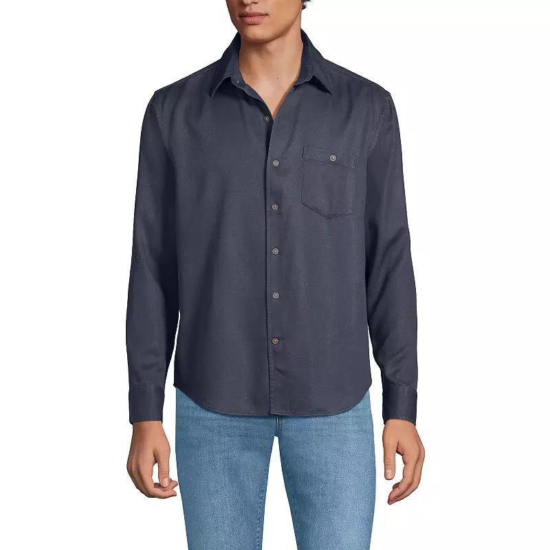 Mens Lands End Relaxed Twill Shirt Product Image