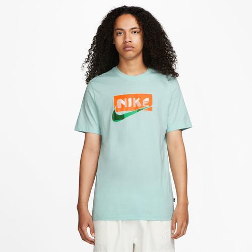 Nike Mens Nike NSW OC Pack 3 T-Shirt - Mens Jade Ice/Orange Product Image