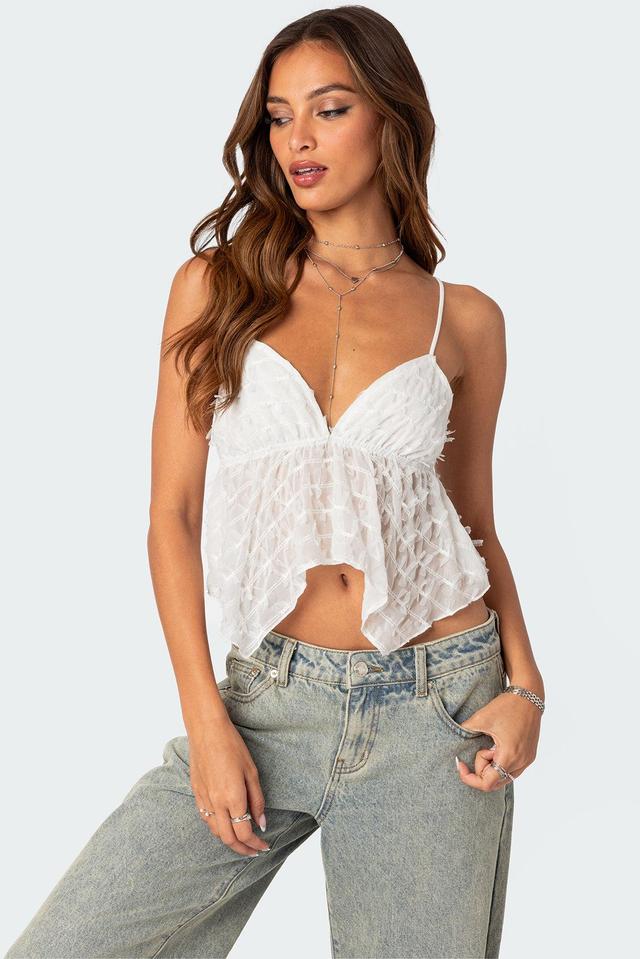 Flutter Frilled Tie Back Top Product Image