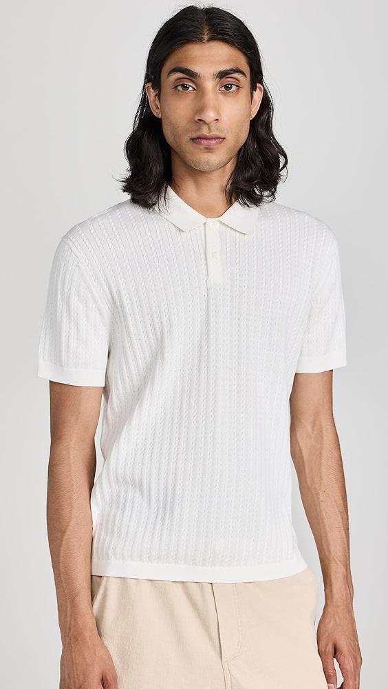 Theory Breach Textured Polo | Shopbop Product Image