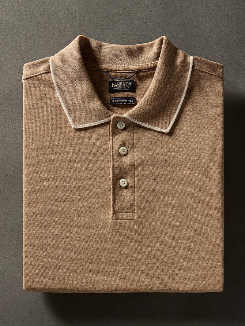 Movement™ Short-Sleeve Pique Polo Shirt - Driftwood Island Heather Product Image