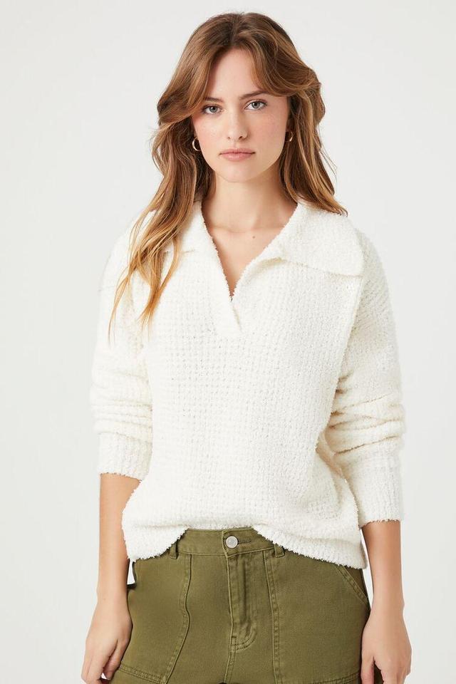 Plush Split-Neck Sweater | Forever 21 Product Image