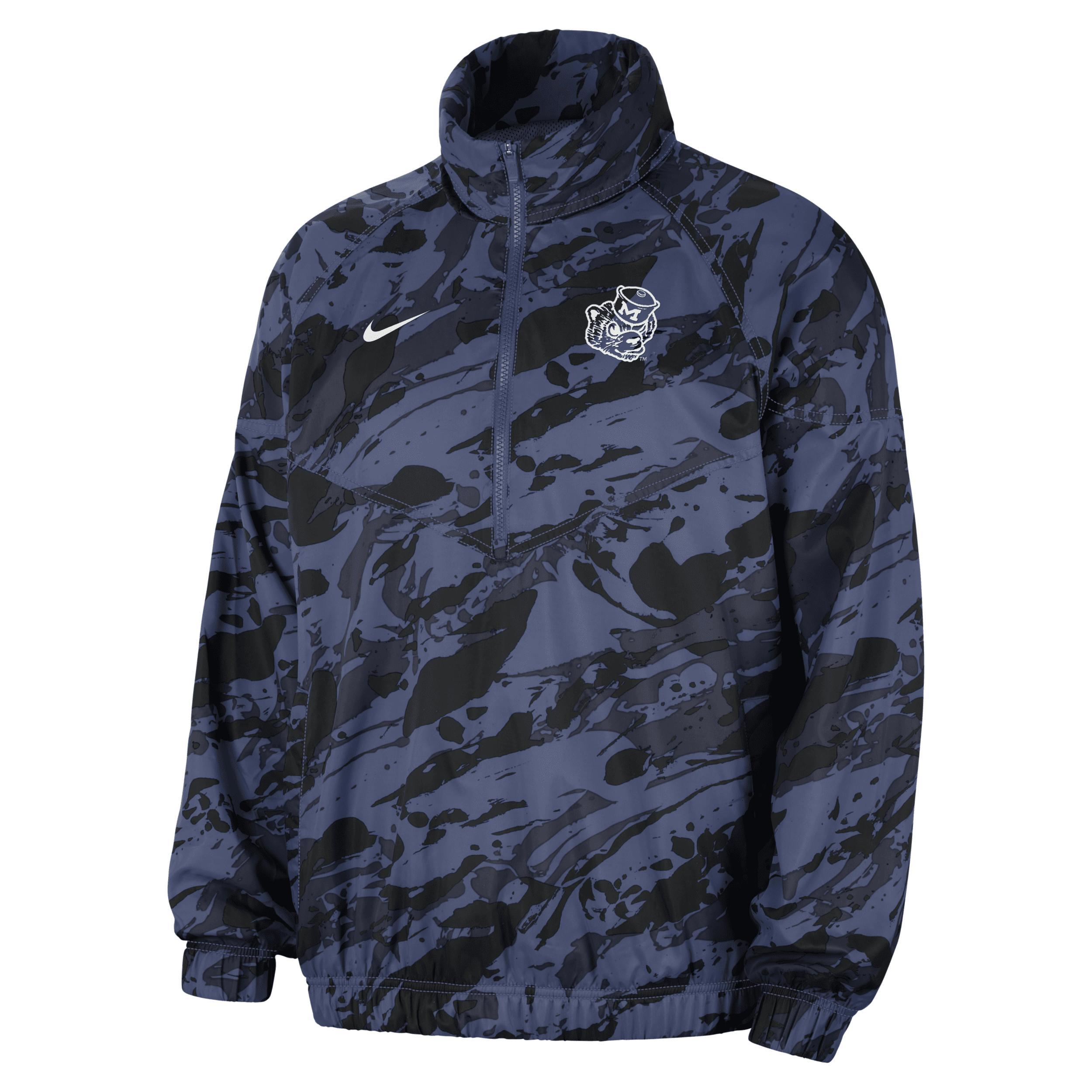 Mens Nike North Carolina Tar Heels Anorak Half-Zip Jacket Blue Product Image