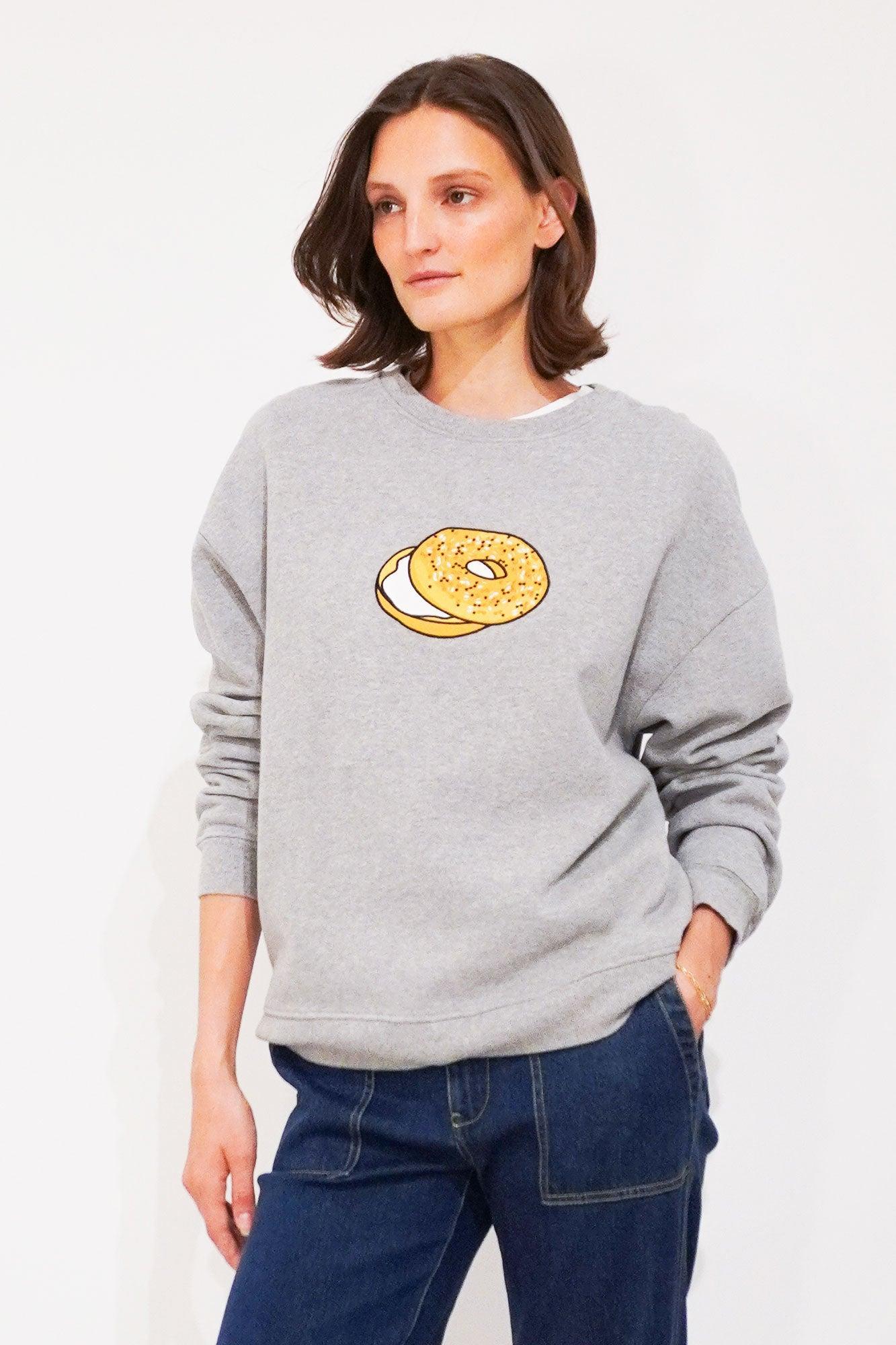 The Oversized Bagel Sweatshirt - Heather Grey Female Product Image