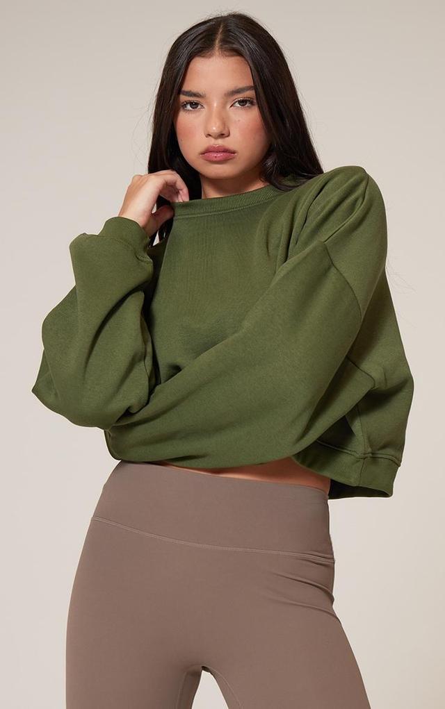 Forest Green Oversized Boxy Sweatshirt Product Image