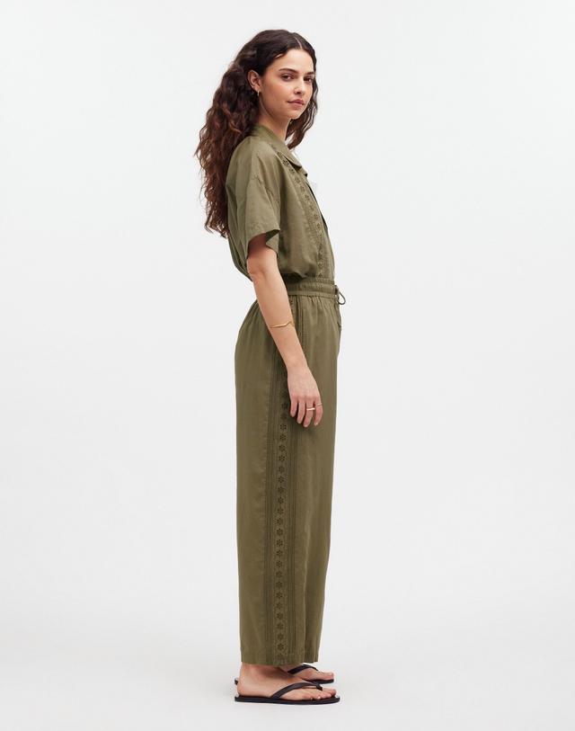 Embroidered Wide-Leg Cover-Up Pants Product Image