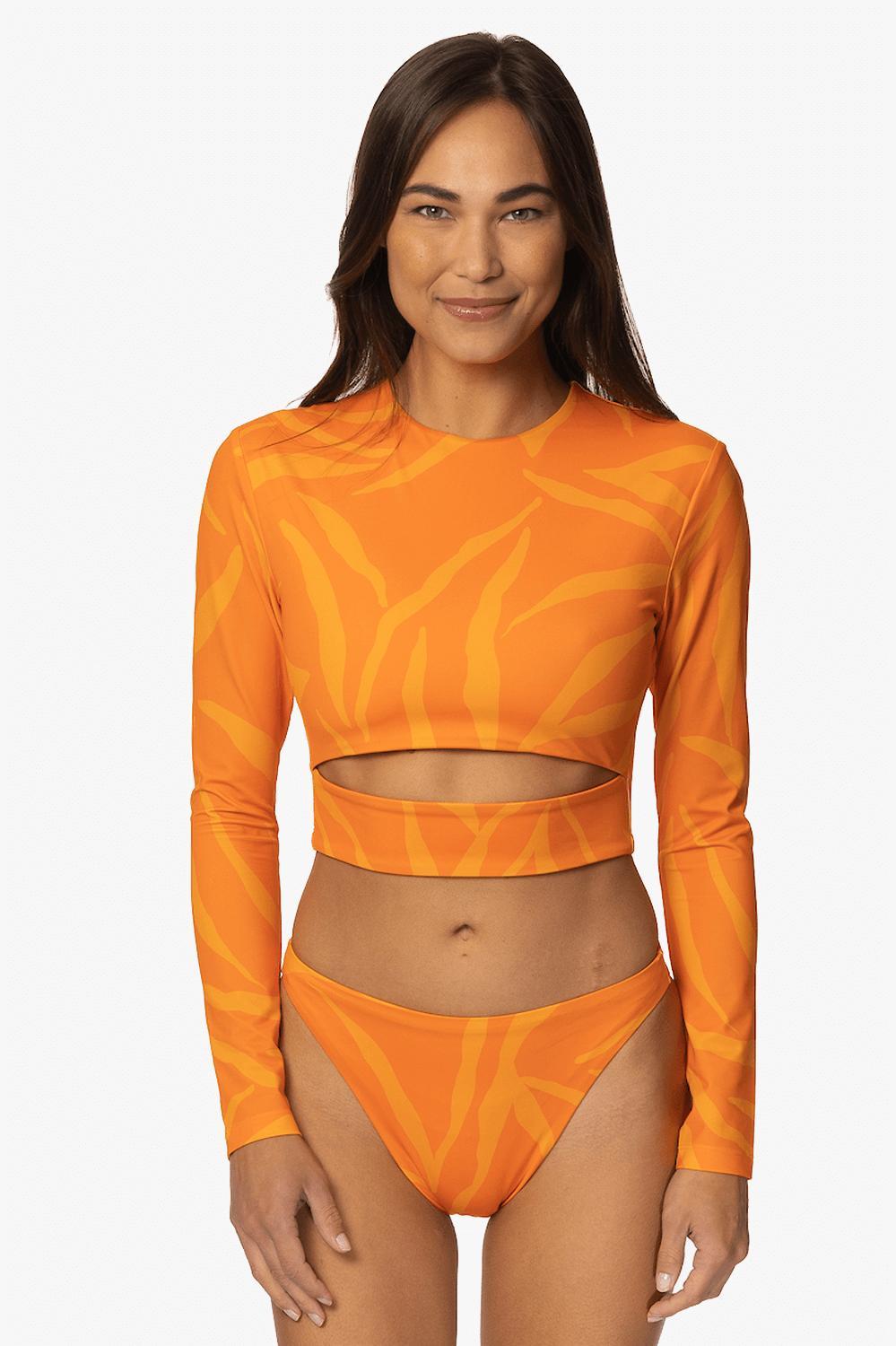 Taranaki Long Sleeved Crop Cut-Out Rashie - Pyramid Female Product Image