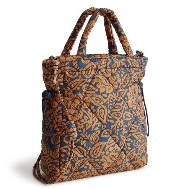 Vera Bradley Mini Original Tote Bag Women in Lotus Montage Roasted Pecan Brown Product Image