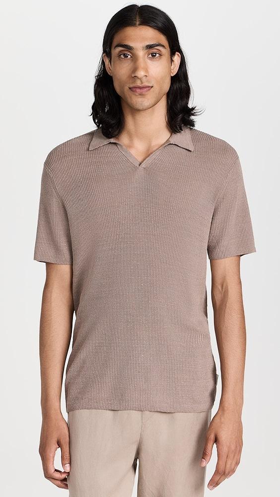 Onia Johnny Collar Ribbed Polo | Shopbop Product Image