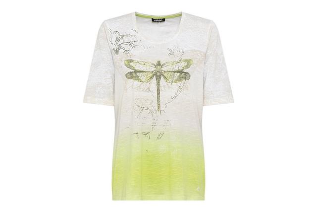 Olsen Womens 100% Cotton Embellished Placement Print T-Shirt Product Image