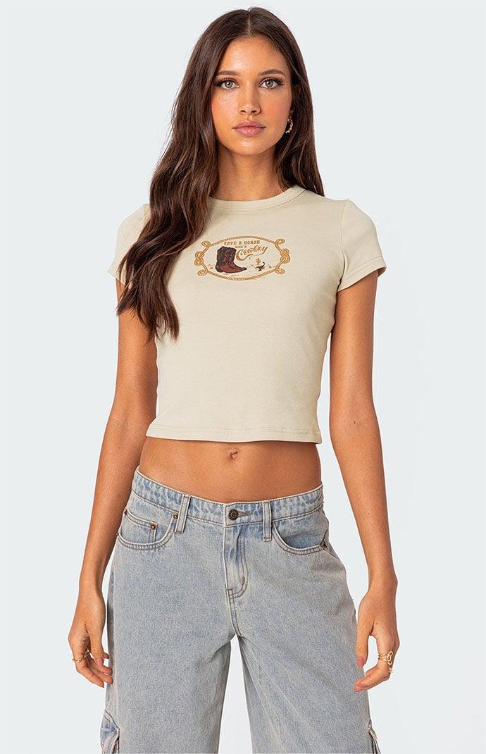 Edikted Women's Save A Horse T-Shirt Product Image