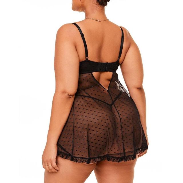 Adore Me Plus Size Aubrey Unlined Babydoll Lingerie Product Image