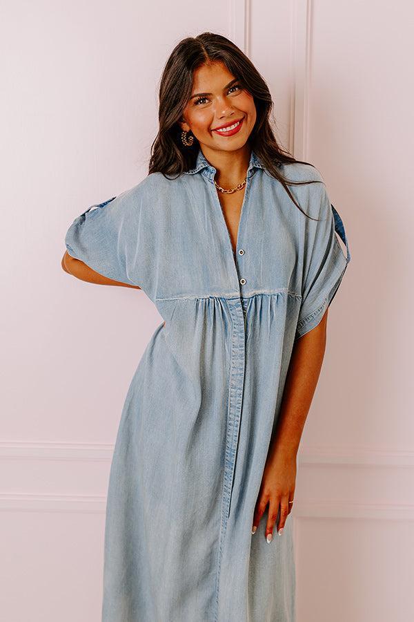 NYC Ready Chambray Maxi Dress Product Image