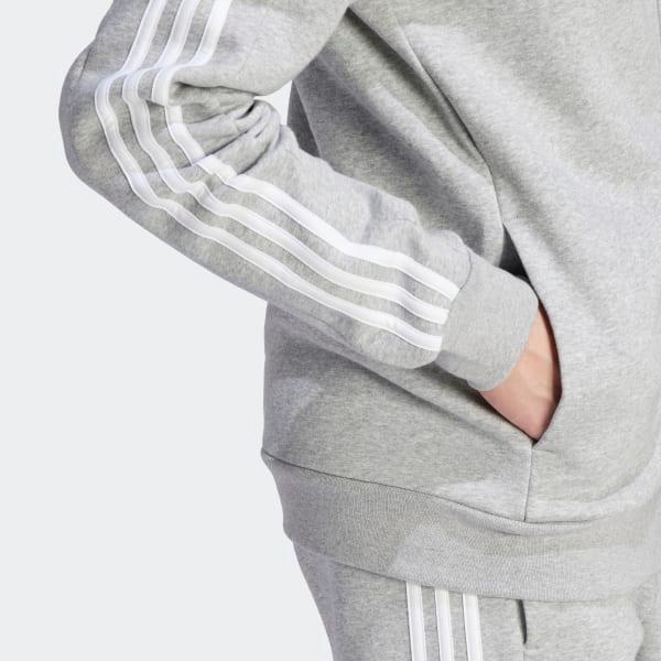 Essentials Fleece 3-Stripes Full-Zip Hoodie Product Image