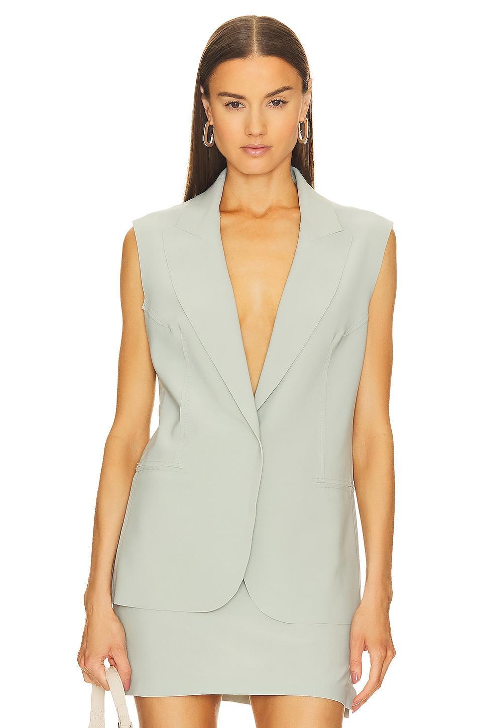 Sleeveless Single Breasted Jacket Norma Kamali Product Image