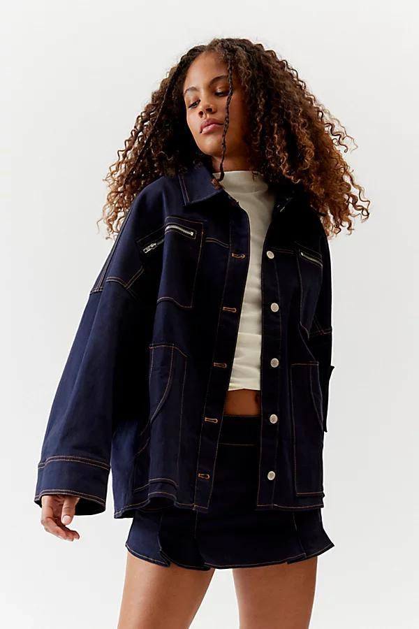 BY. DYLN Avant Denim Jacket Womens at Urban Outfitters Product Image