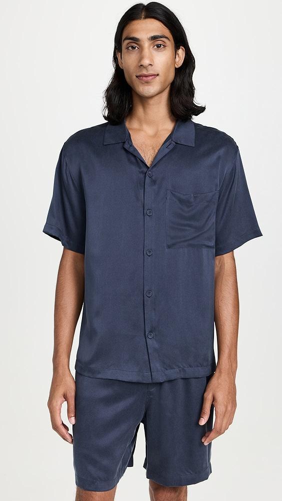 Lunya Washable Silk Button Up Short PJ Set | Shopbop Product Image