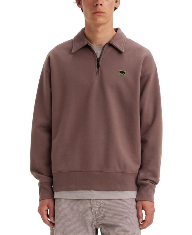 Men's Relaxed-Fit Quarter-Zip Sweatshirt Product Image