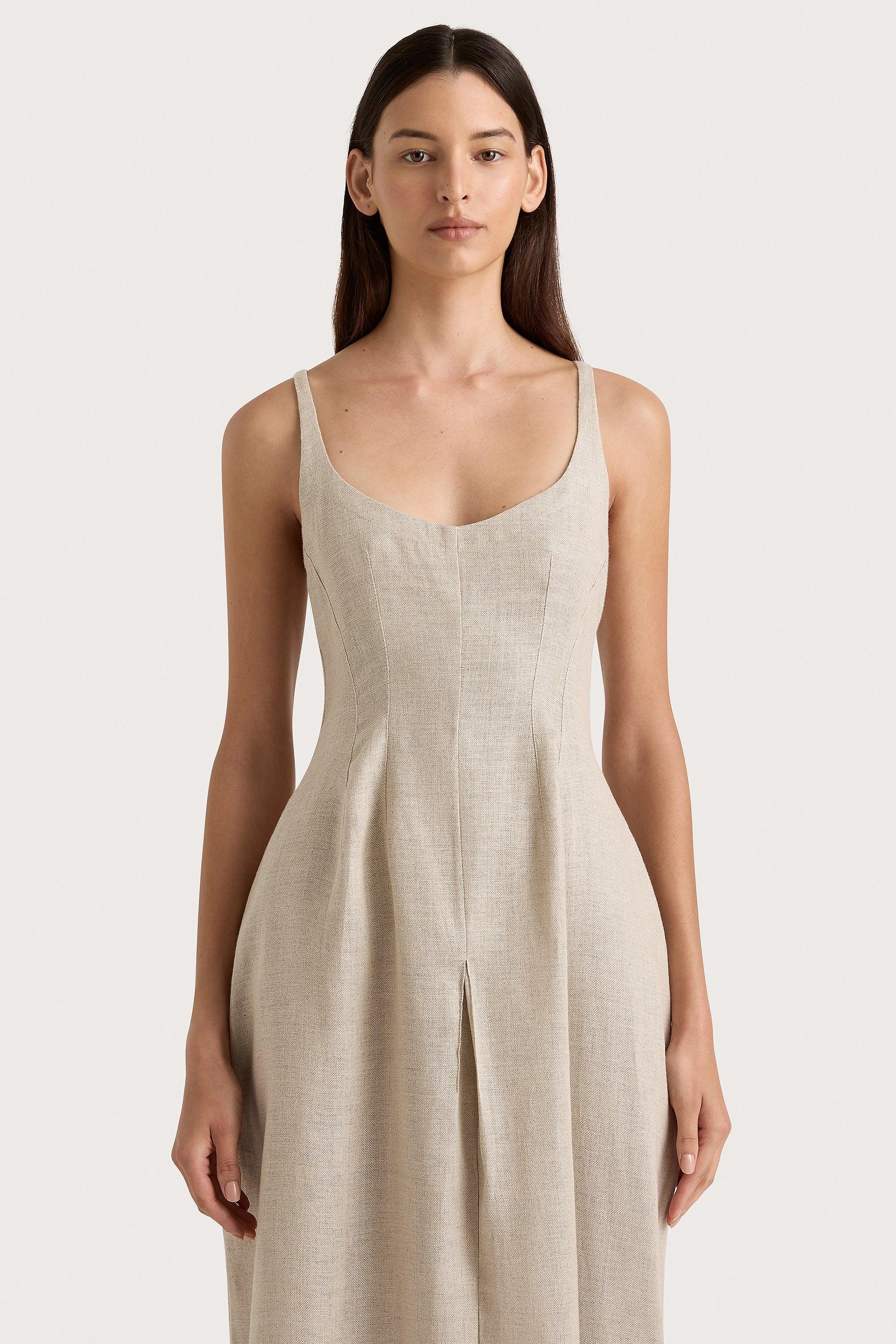 Sanne Midi Dress Oatmeal Product Image