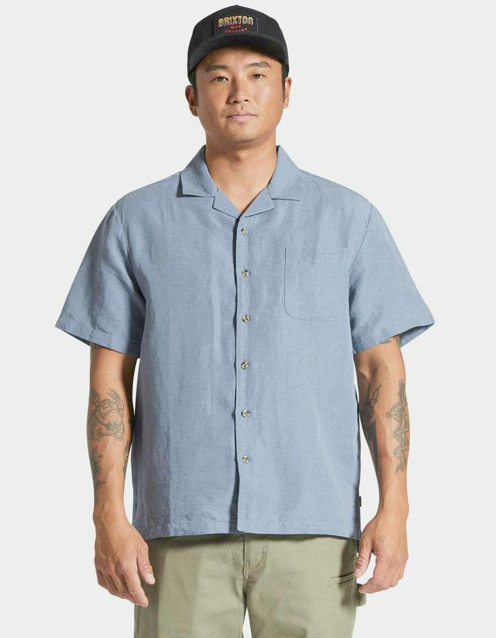 BRIXTON Bunker Linen Mens Button Up Shirt Product Image